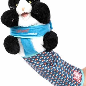 Cat Wrestler Plush Toy by - Black and Blue